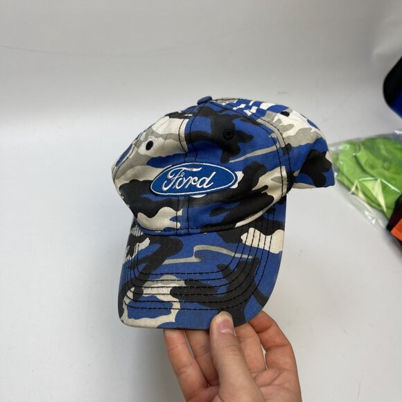 Ford Blue Camouflage Baseball Hat Cap Adjustable Embroidered Logo Unisex Adult - Picture 10 of 10